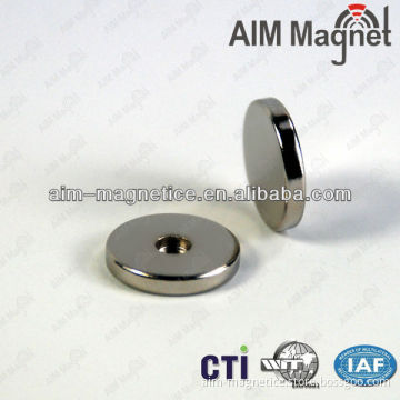 Strong Neodymium Cabinet Door Magnet With Screw Hole